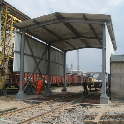 Przystosowanie punktów rozładunku żużla i węgla do wagonów typu Fals (samorozładowcze) na Oddziale Spedycji Kolejowej i Pakowni Cementu w Cementowni Warta